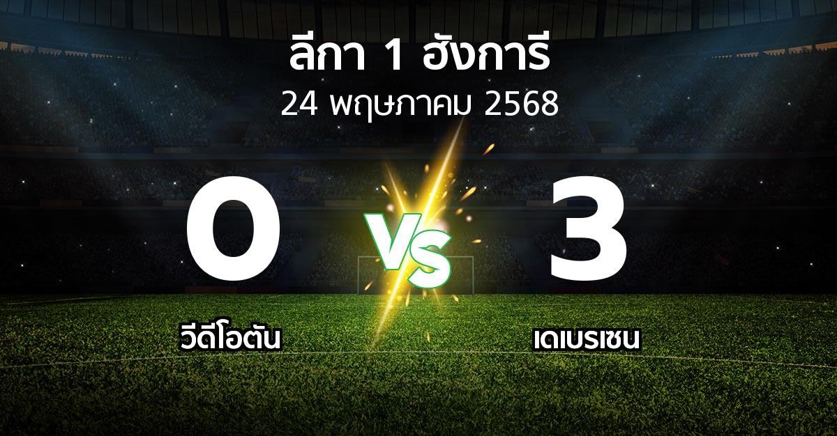 ผลบอล : วีดีโอตัน vs เดเบรเซน (ลีกา-1-ฮังการี 2024-2025)