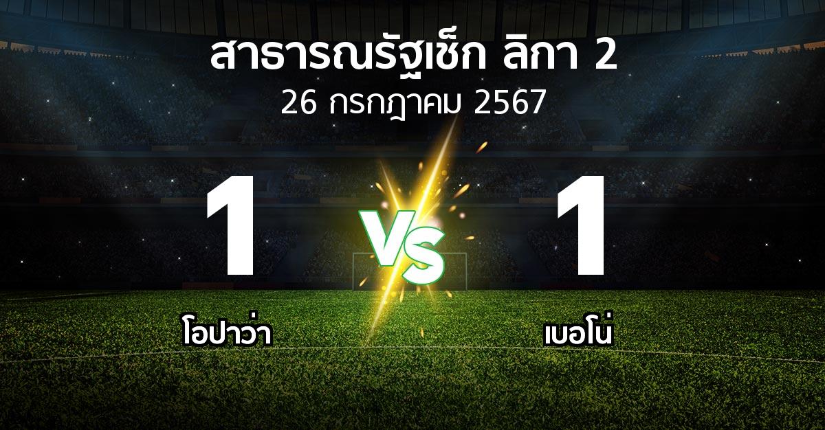 ผลบอล : โอปาว่า vs เบอโน่ (สาธารณรัฐเช็ก-ลิกา-2 2024-2025)