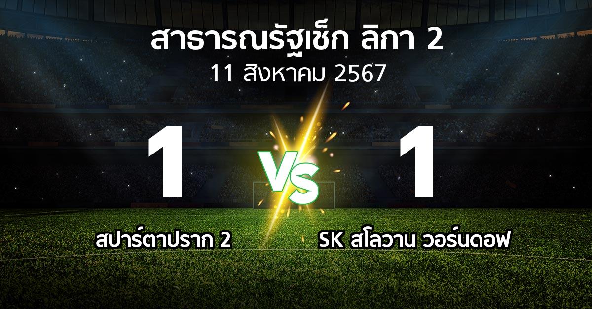 ผลบอล : สปาร์ตาปราก 2 vs SK สโลวาน วอร์นดอฟ (สาธารณรัฐเช็ก-ลิกา-2 2024-2025)