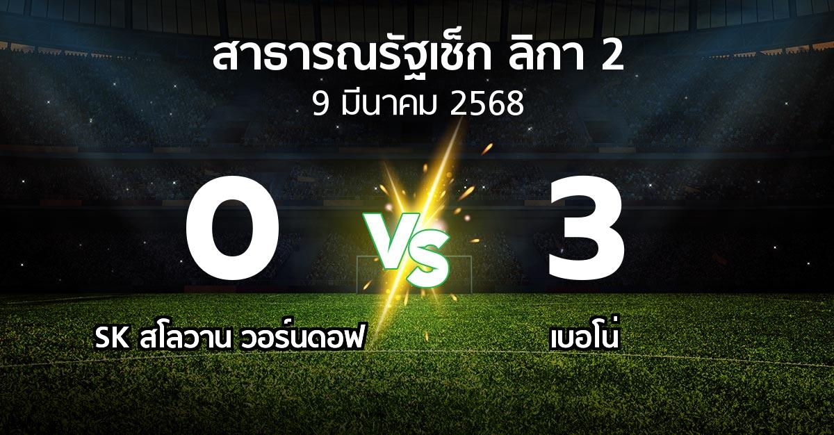 ผลบอล : SK สโลวาน วอร์นดอฟ vs เบอโน่ (สาธารณรัฐเช็ก-ลิกา-2 2024-2025)