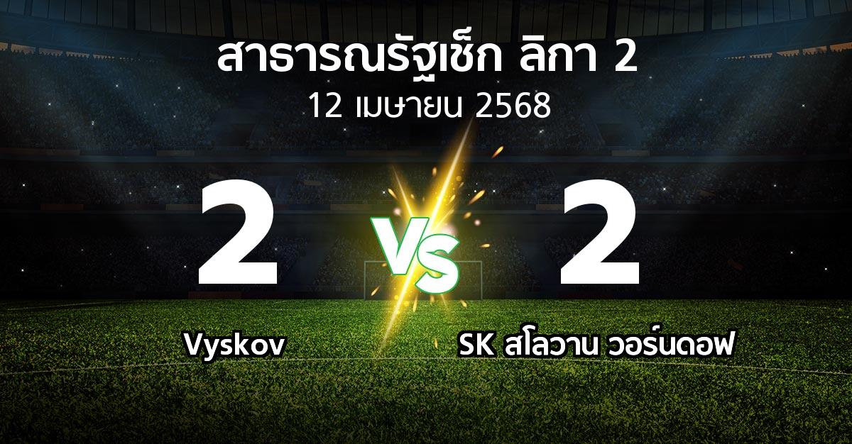 ผลบอล : Vyskov vs SK สโลวาน วอร์นดอฟ (สาธารณรัฐเช็ก-ลิกา-2 2024-2025)