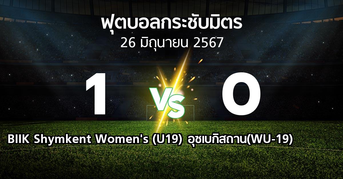 โปรแกรมบอล : BIIK Shymkent Women's (U19) vs อุซเบกิสถาน(WU-19) (ฟุตบอลกระชับมิตร)