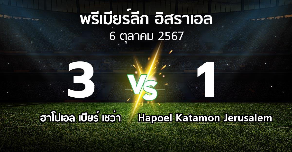 ผลบอล : ฮาโปเอล เบียร์ เชว่า vs Hapoel Katamon Jerusalem (พรีเมียร์ลีก-อิสราเอล 2024-2025)