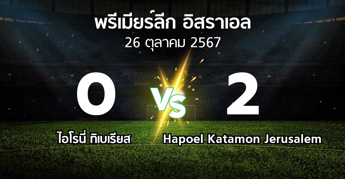 ผลบอล : ไอโรนี่ ทิเบเรียส vs Hapoel Katamon Jerusalem (พรีเมียร์ลีก-อิสราเอล 2024-2025)