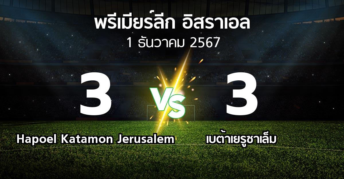 ผลบอล : Hapoel Katamon Jerusalem vs เบต้าเยรูซาเล็ม (พรีเมียร์ลีก-อิสราเอล 2024-2025)