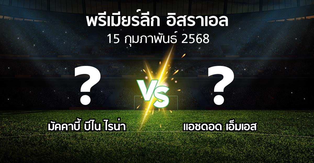 โปรแกรมบอล : มัคคาบี้ บีไน ไรน่า vs แอชดอด เอ็มเอส (พรีเมียร์ลีก-อิสราเอล 2024-2025)