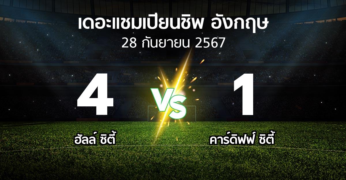 ผลบอล : ฮัลล์ ซิตี้ vs คาร์ดิฟฟ์ ซิตี้ (เดอะ แชมเปียนชิพ 2024-2025)