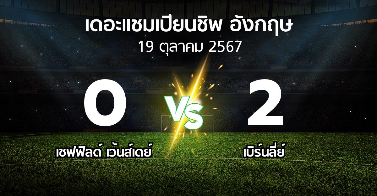 ผลบอล : เชฟฟิลด์ เว้นส์เดย์ vs เบิร์นลี่ย์ (เดอะ แชมเปียนชิพ 2024-2025)