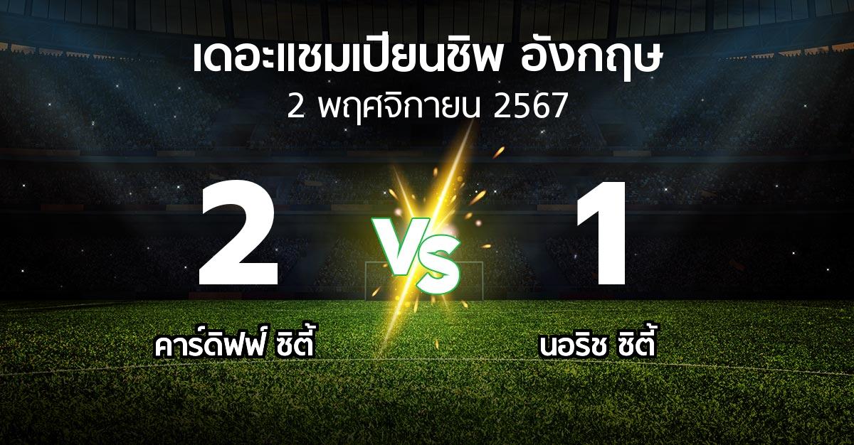 ผลบอล : คาร์ดิฟฟ์ ซิตี้ vs นอริช ซิตี้ (เดอะ แชมเปียนชิพ 2024-2025)