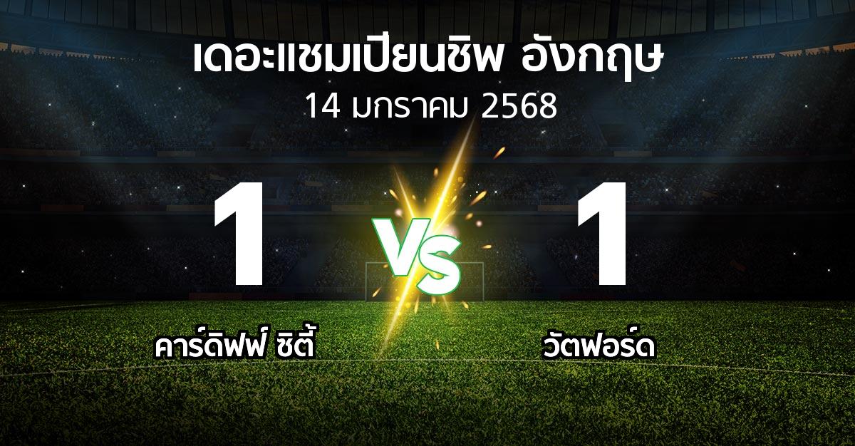 ผลบอล : คาร์ดิฟฟ์ ซิตี้ vs วัตฟอร์ด (เดอะ แชมเปียนชิพ 2024-2025)