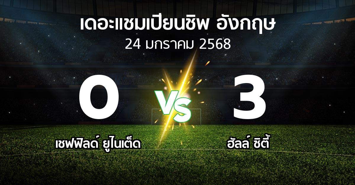 ผลบอล : เชฟฟิลด์ ยูไนเต็ด vs ฮัลล์ ซิตี้ (เดอะ แชมเปียนชิพ 2024-2025)