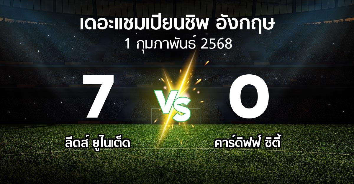 ผลบอล : ลีดส์ ยูไนเต็ด vs คาร์ดิฟฟ์ ซิตี้ (เดอะ แชมเปียนชิพ 2024-2025)