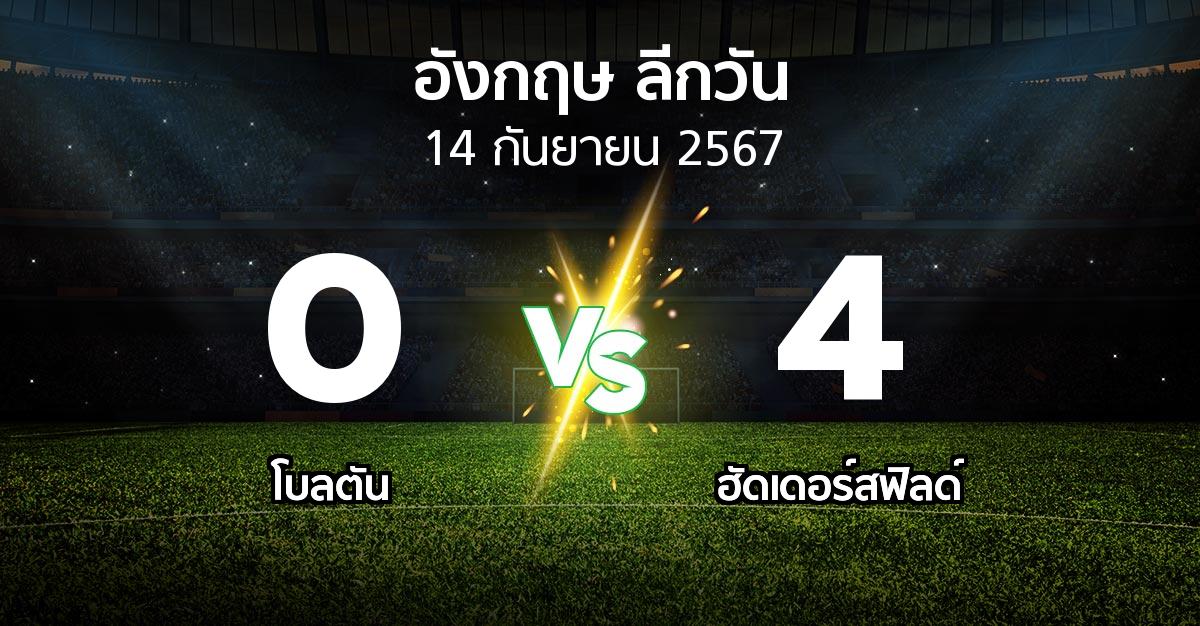 ผลบอล : โบลตัน vs ฮัดเดอร์สฟิลด์ (ลีกวัน-อังกฤษ 2024-2025)