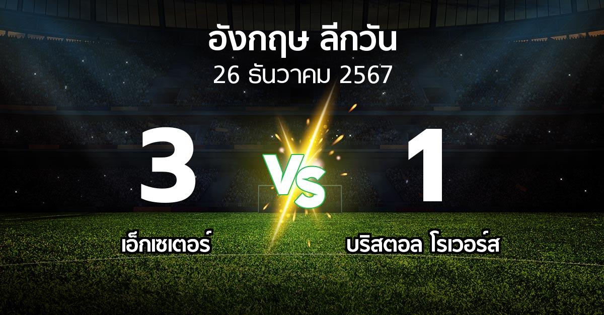 ผลบอล : เอ็กเซเตอร์ vs บริสตอล โรเวอร์ส (ลีกวัน-อังกฤษ 2024-2025)