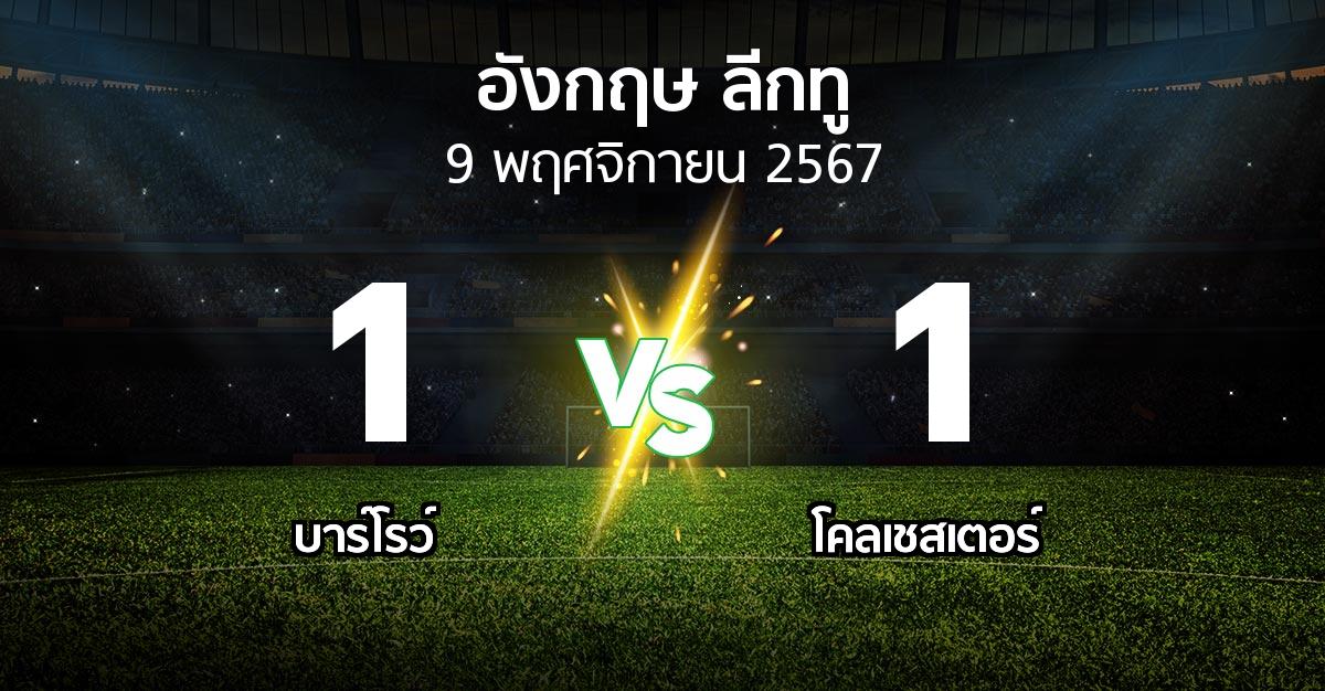 ผลบอล : บาร์โรว์ vs โคลเชสเตอร์ (อังกฤษดิวิชั่น2 2024-2025)