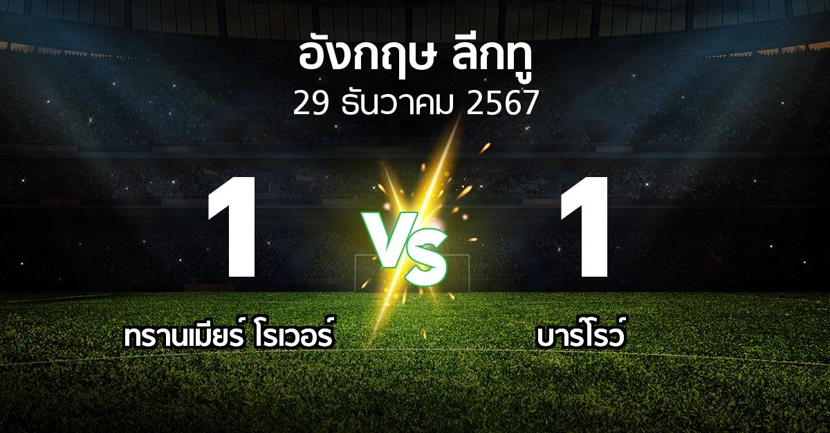 ผลบอล : ทรานเมียร์ โรเวอร์ vs บาร์โรว์ (อังกฤษดิวิชั่น2 2024-2025)