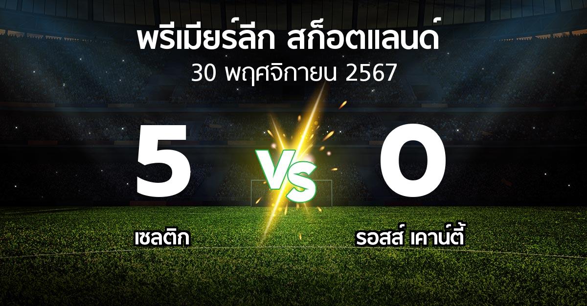 ผลบอล : เซลติก vs รอสส์ เคาน์ตี้ (สก็อตติชพรีเมียร์ลีก 2024-2025)