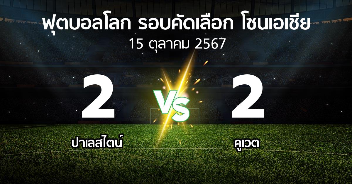 ผลบอล : ปาเลสไตน์ vs คูเวต (ฟุตบอลโลก-รอบคัดเลือก-โซนเอเชีย 2023-2025)