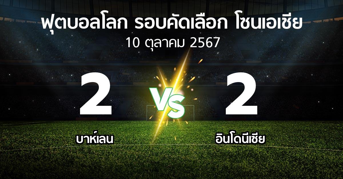 ผลบอล : บาห์เลน vs อินโดนีเซีย (ฟุตบอลโลก-รอบคัดเลือก-โซนเอเชีย 2023-2025)