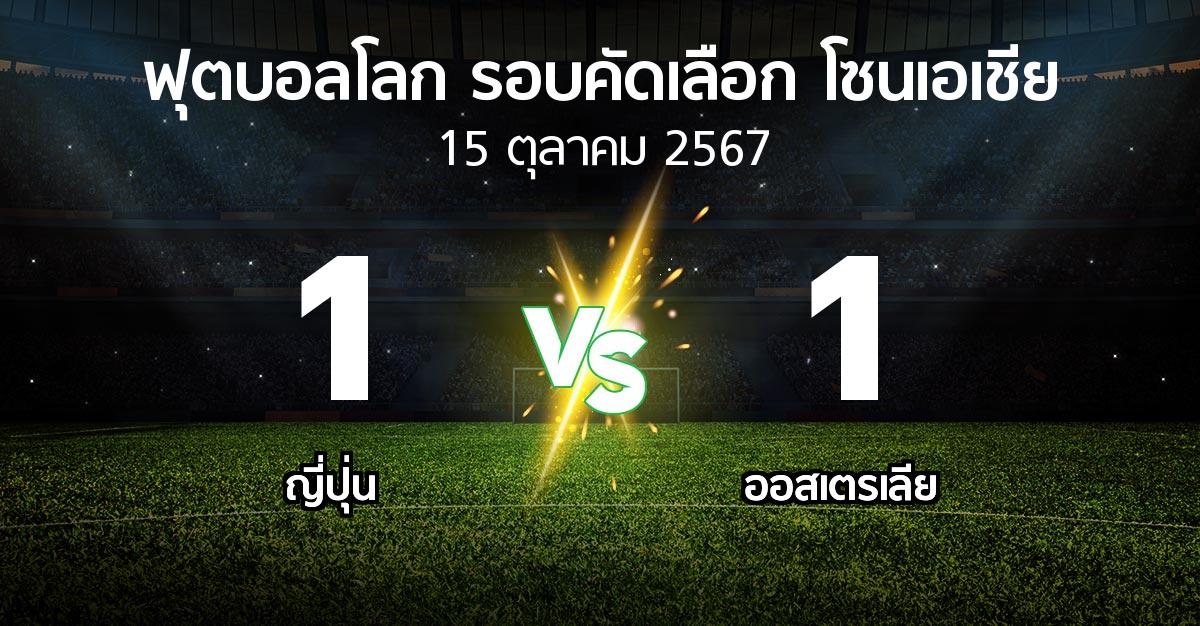 ผลบอล : ญี่ปุ่น vs ออสเตรเลีย (ฟุตบอลโลก-รอบคัดเลือก-โซนเอเชีย 2023-2025)