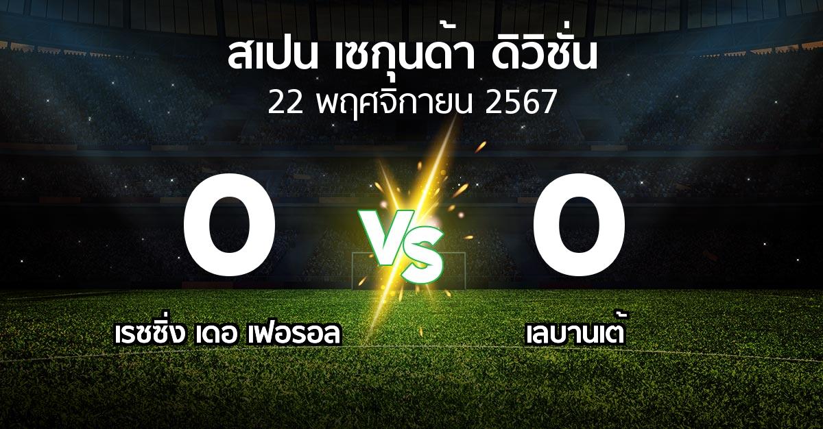 ผลบอล : เรซซิ่ง เดอ เฟอรอล vs เลบานเต้ (สเปน-เซกุนด้า-ดิวิชั่น 2024-2025)