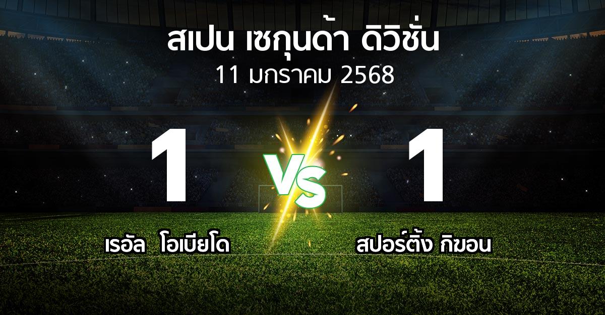 ผลบอล : เรอัล  โอเบียโด vs สปอร์ติ้ง กิฆอน (สเปน-เซกุนด้า-ดิวิชั่น 2024-2025)