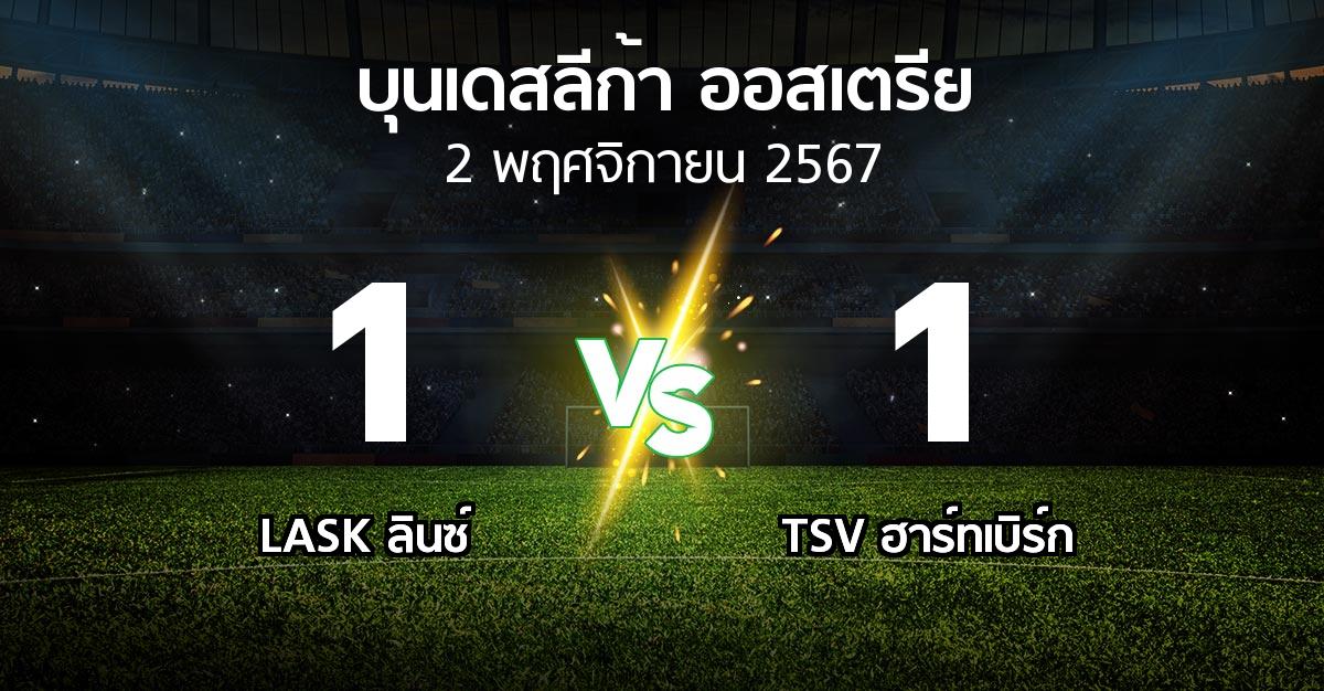 ผลบอล : LASK ลินซ์ vs TSV ฮาร์ทเบิร์ก (บุนเดสลีก้า-ออสเตรีย 2024-2025)