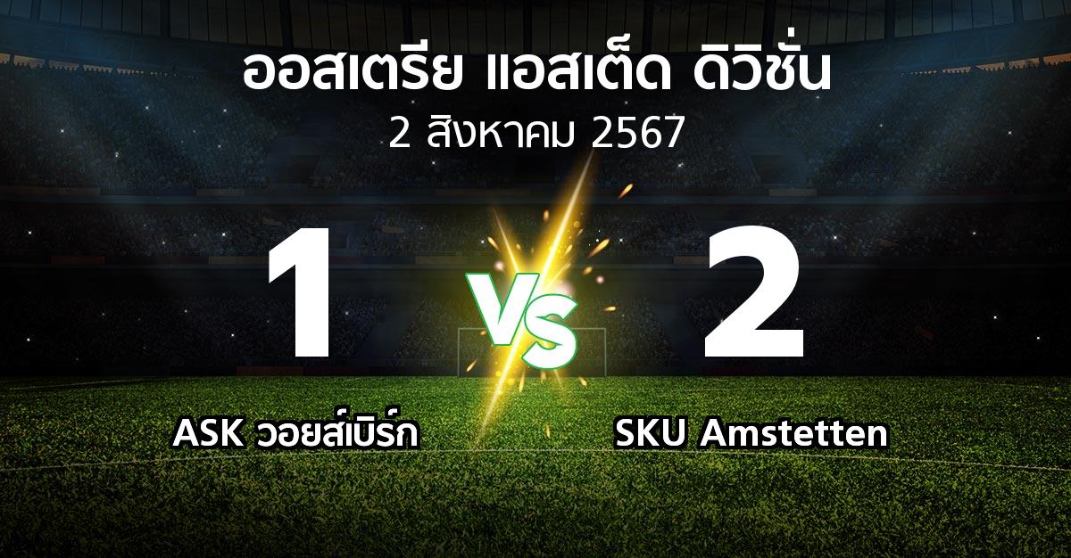 ผลบอล : ASK วอยส์เบิร์ก vs SKU Amstetten (ออสเตรีย-แอสเต็ด-ดิวิชั่น 2024-2025)