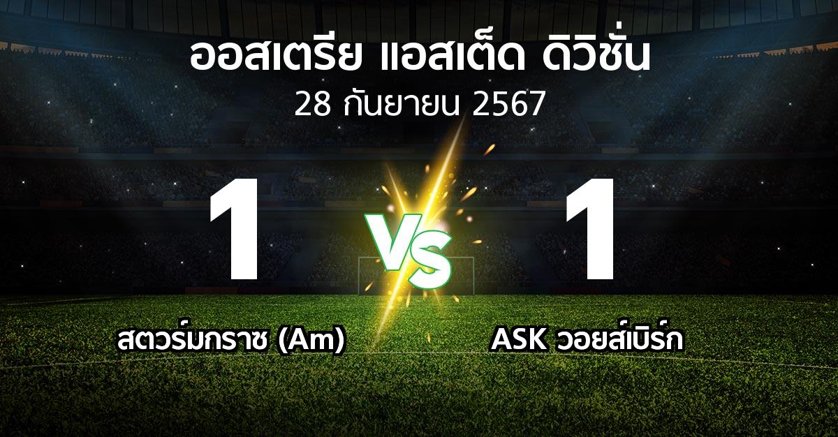 ผลบอล : สตวร์มกราซ (Am) vs ASK วอยส์เบิร์ก (ออสเตรีย-แอสเต็ด-ดิวิชั่น 2024-2025)