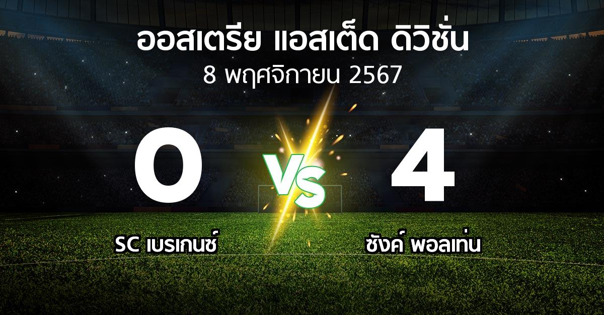 ผลบอล : SC เบรเกนซ์ vs ซังค์ พอลเท่น (ออสเตรีย-แอสเต็ด-ดิวิชั่น 2024-2025)