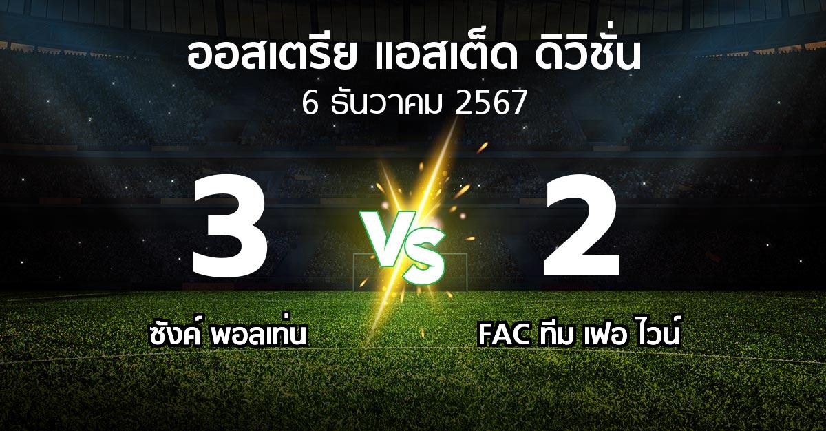 ผลบอล : ซังค์ พอลเท่น vs FAC ทีม เฟอ ไวน์ (ออสเตรีย-แอสเต็ด-ดิวิชั่น 2024-2025)