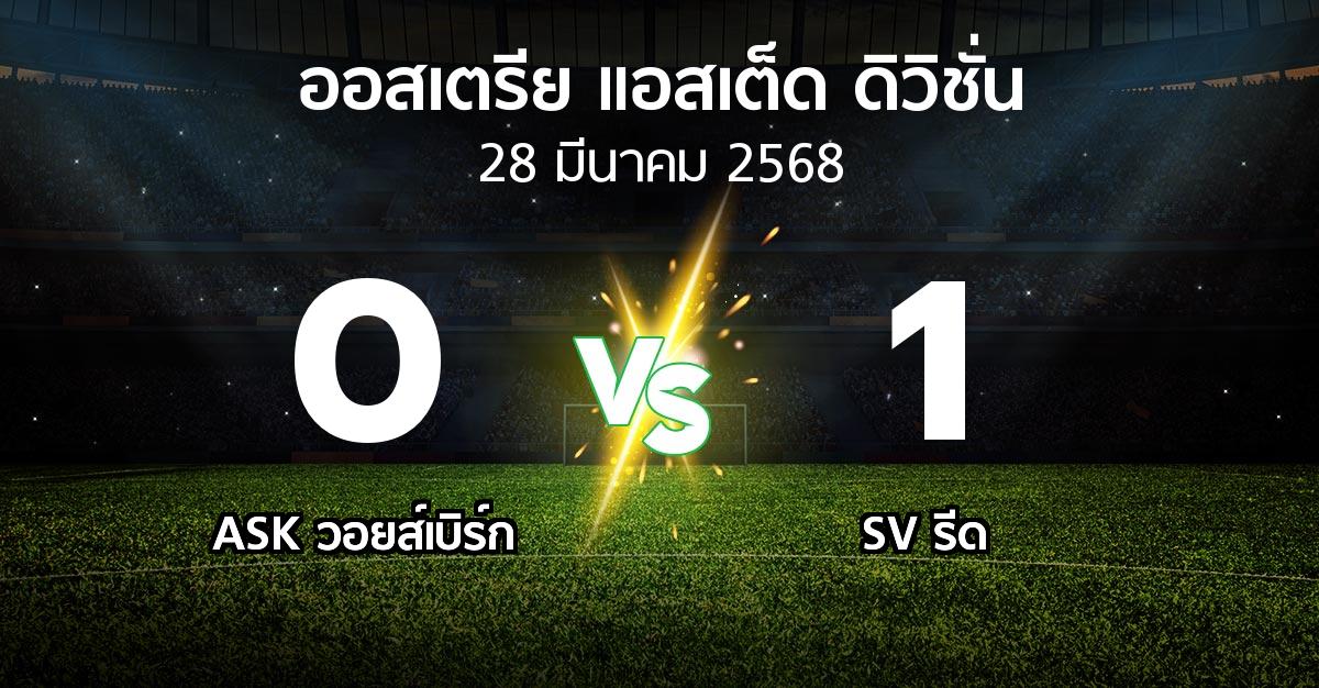 ผลบอล : ASK วอยส์เบิร์ก vs SV รีด (ออสเตรีย-แอสเต็ด-ดิวิชั่น 2024-2025)