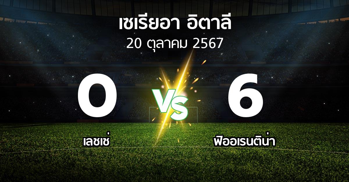 ผลบอล : เลชเช่ vs ฟิออเรนติน่า (เซเรีย อา 2024-2025)