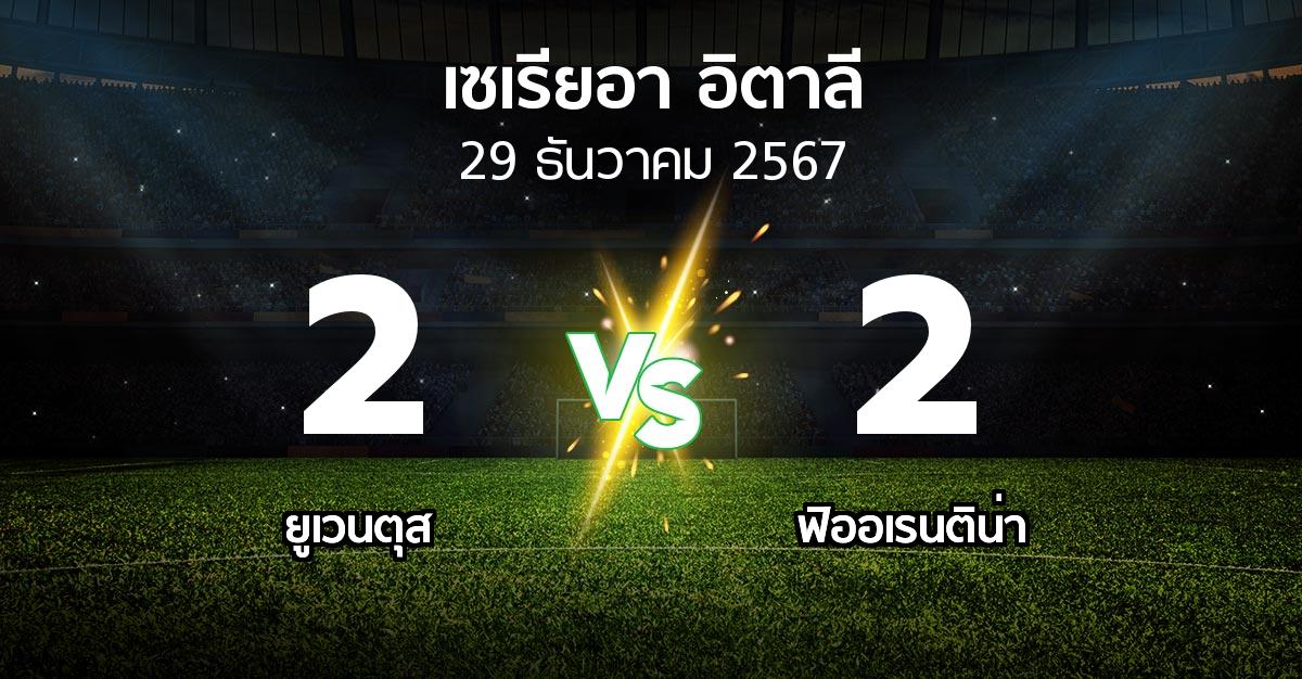 ผลบอล : ยูเวนตุส vs ฟิออเรนติน่า (เซเรีย อา 2024-2025)