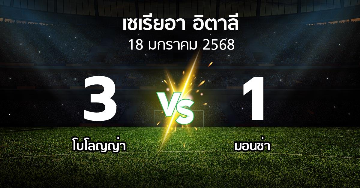 ผลบอล : โบโลญญ่า vs มอนซ่า (เซเรีย อา 2024-2025)