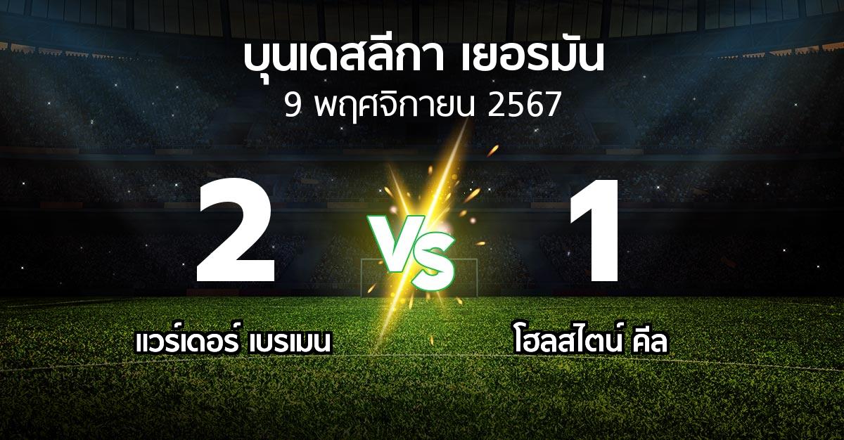 ผลบอล : เบรเมน vs โฮลสไตน์ คีล (บุนเดสลีกา 2024-2025)