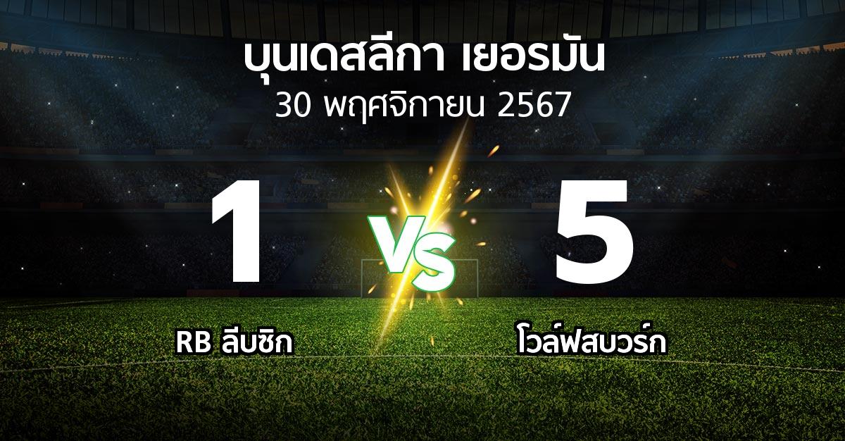 ผลบอล : RB ลีบซิก vs โวล์ฟสบวร์ก (บุนเดสลีกา 2024-2025)