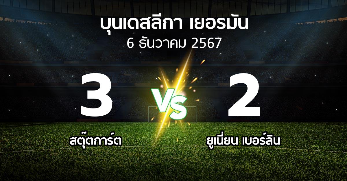 ผลบอล : สตุ๊ตการ์ต vs ยูเนี่ยน เบอร์ลิน (บุนเดสลีกา 2024-2025)