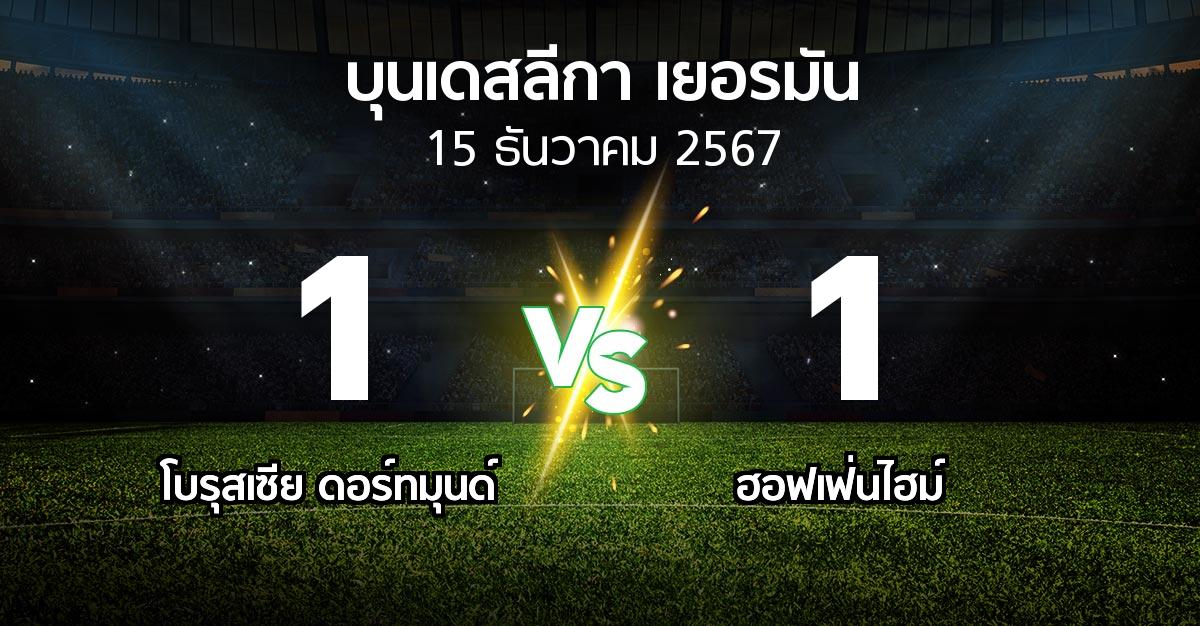 ผลบอล : ดอร์ทมุนด์ vs ฮอฟเฟ่นไฮม์ (บุนเดสลีกา 2024-2025)