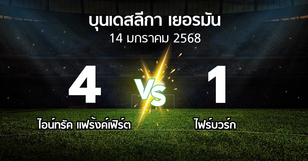 ผลบอล : แฟร้งค์เฟิร์ต vs ไฟร์บวร์ก (บุนเดสลีกา 2024-2025)