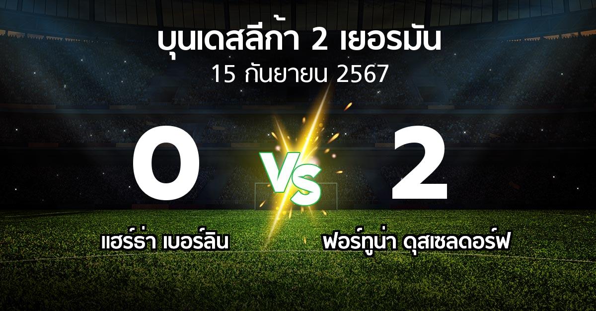 ผลบอล : แฮร์ธ่า เบอร์ลิน vs ฟอร์ทูน่า ดุสเซลดอร์ฟ (บุนเดสลีก้า-2-เยอรมัน 2024-2025)