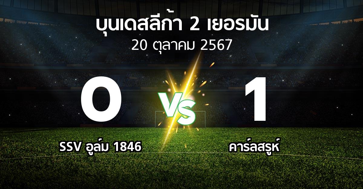 ผลบอล : SSV อูล์ม 1846 vs คาร์ลสรูห์ (บุนเดสลีก้า-2-เยอรมัน 2024-2025)