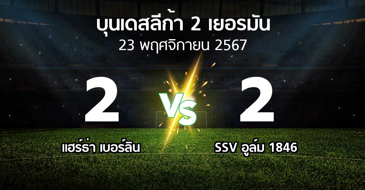 ผลบอล : แฮร์ธ่า เบอร์ลิน vs SSV อูล์ม 1846 (บุนเดสลีก้า-2-เยอรมัน 2024-2025)