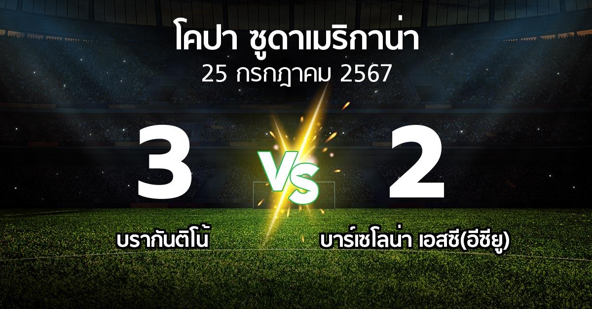 โปรแกรมบอล : บรากันติโน้ vs บาร์เซโลน่า เอสซี(อีซียู) (โคปา-ซูดาเมริกาน่า 2024)