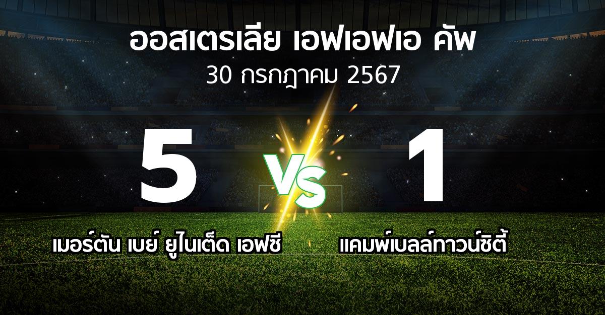 ผลบอล : เมอร์ตัน เบย์ ยูไนเต็ด เอฟซี vs แคมพ์เบลล์ทาวน์ซิตี้ (ออสเตรเลีย-เอฟเอฟเอ-คัพ 2024)