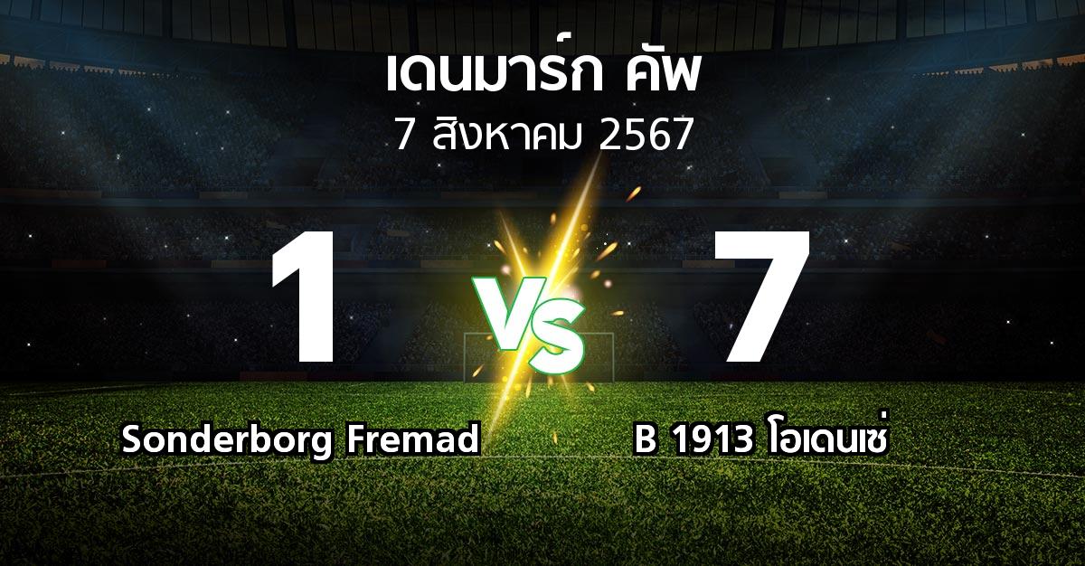 ผลบอล : Sonderborg Fremad vs B 1913 โอเดนเซ่ (เดนมาร์ก-คัพ 2024-2025)