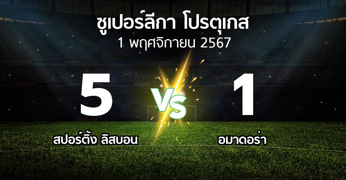 ผลบอล : สปอร์ติ้ง ลิสบอน vs อมาดอร่า (ซูเปอร์ลีกา-โปรตุเกส 2024-2025)