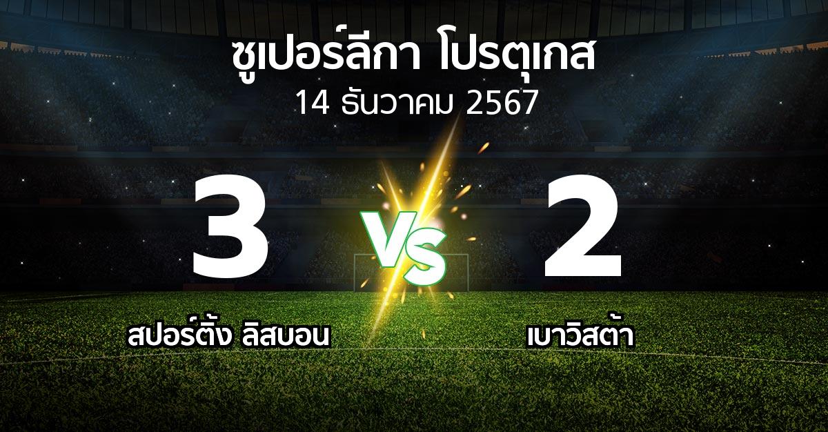 ผลบอล : สปอร์ติ้ง ลิสบอน vs เบาวิสต้า (ซูเปอร์ลีกา-โปรตุเกส 2024-2025)