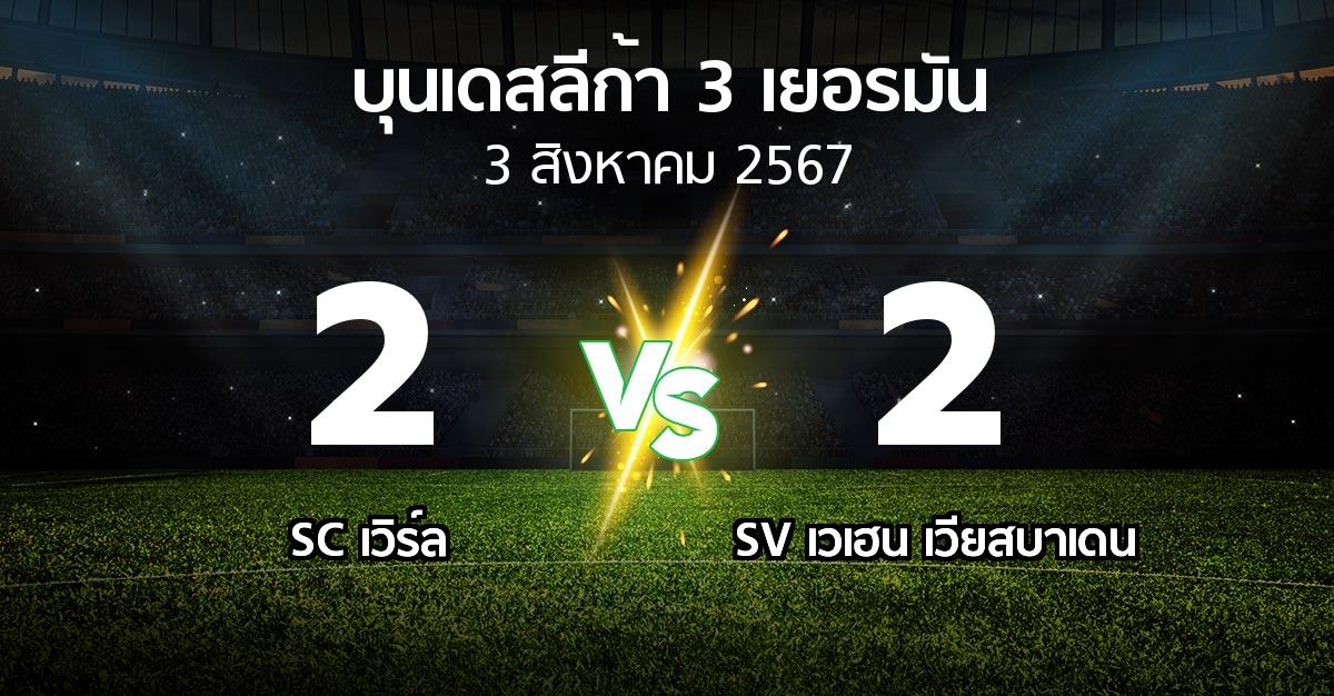 ผลบอล : SC เวิร์ล vs SV เวเฮน เวียสบาเดน (บุนเดสลีก้า-3-เยอรมัน 2024-2025)