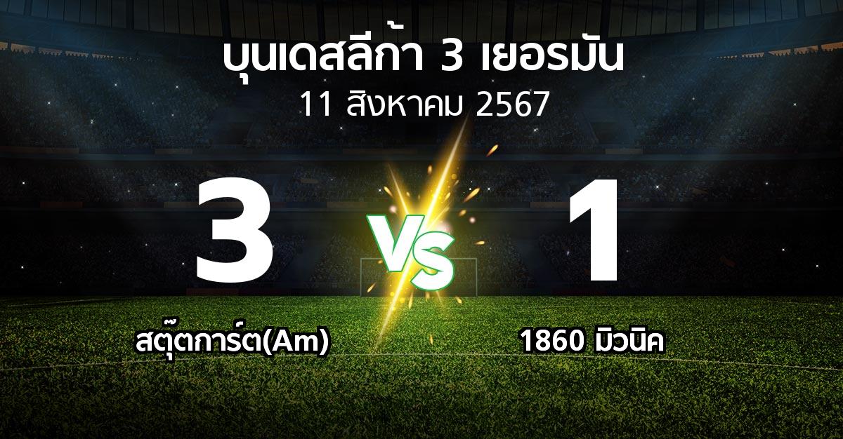 ผลบอล : สตุ๊ตการ์ต(Am) vs 1860 มิวนิค (บุนเดสลีก้า-3-เยอรมัน 2024-2025)